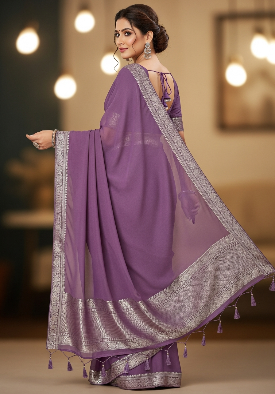 Organza Saree with Belt